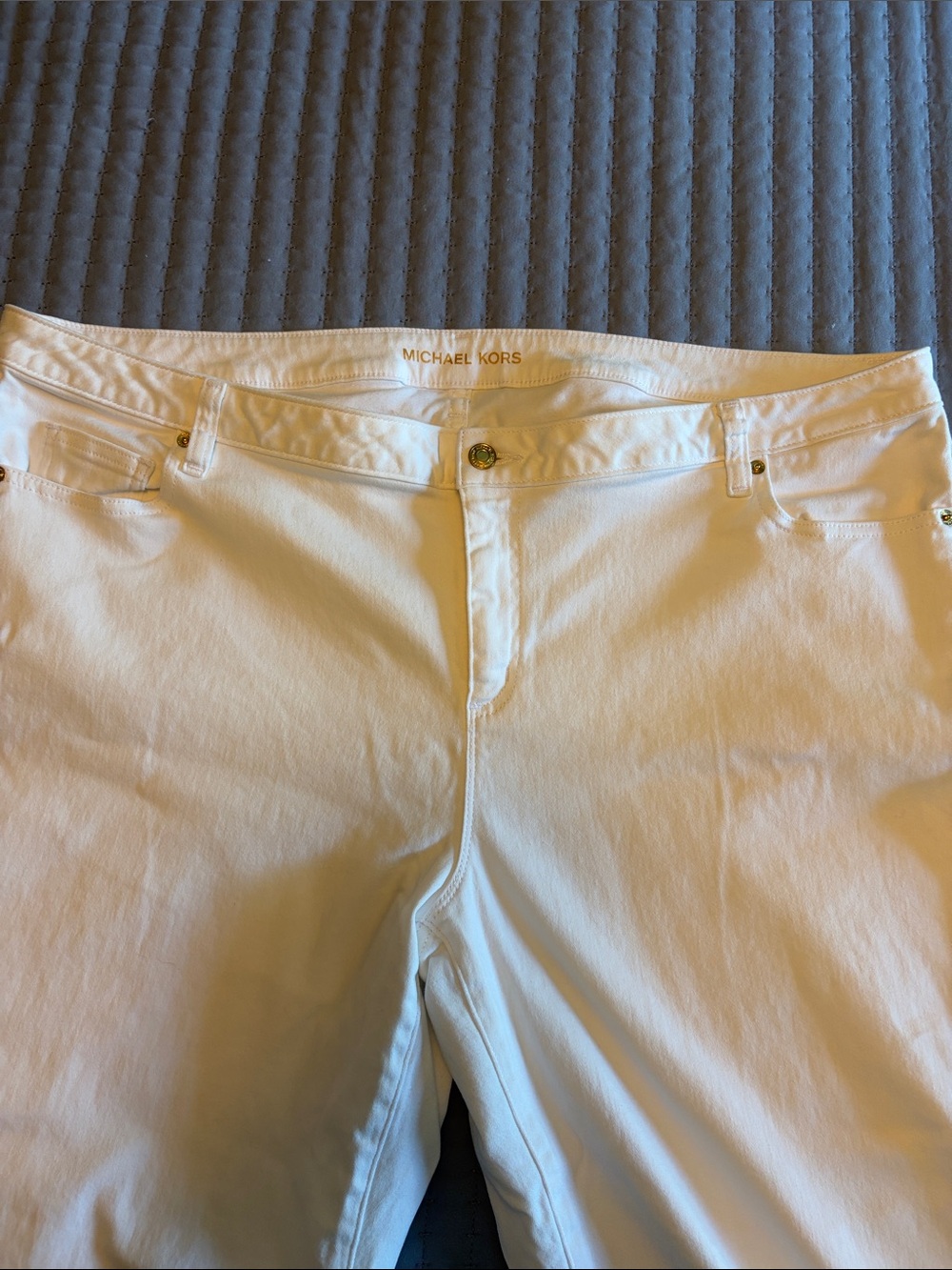 Michael Kors White Cropped Ankle Jeans